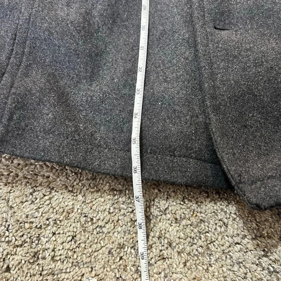 Vintage London Fog Mens Single Breasted Heavy Wool Overcoat XL 48R Charcoal Gray - Picture 4 of 16